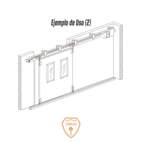 Imagen ejemplo de uso motor CST puerta corredera industrial.