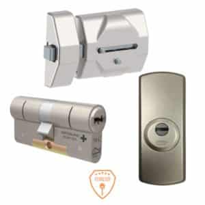 Kit seguridad hogar Condor Abus. Cilindro Condor. Cerrojo Condor. Escudo Abus RHZS