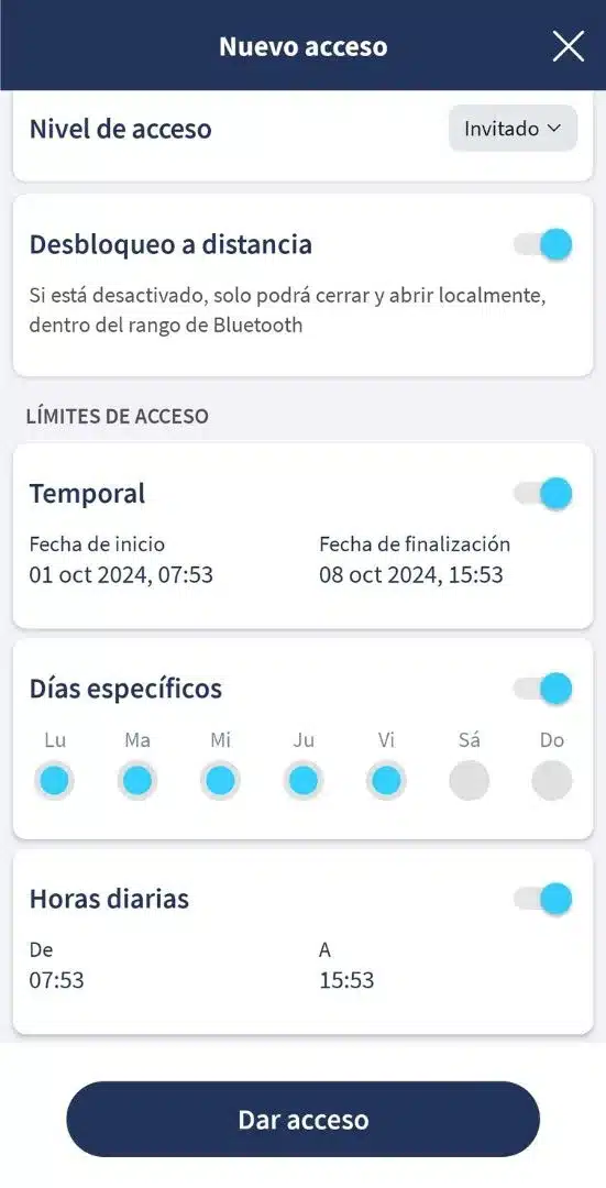 Cerradura inteligente para apartamentos turísticos TEDEE. Invitación dispositivo.