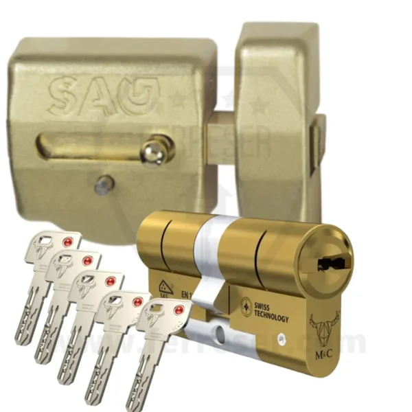 Pack Seguridad SAG Condor. Color latonado.
