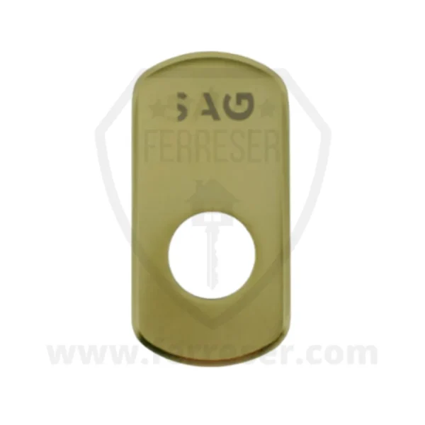 Placa Exterior SAG EP60. Color latonado.