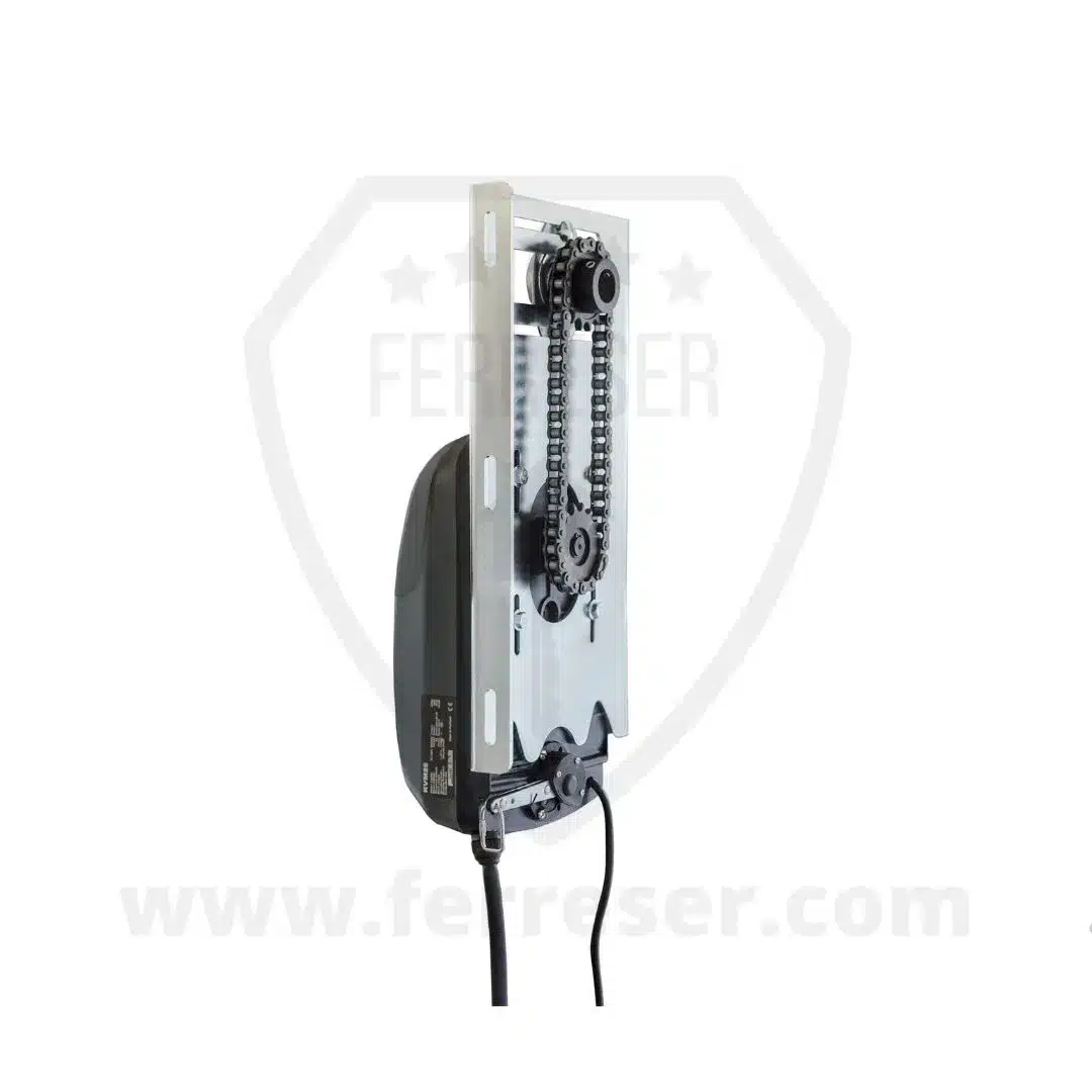 Motor para puertas seccionales KVM25. Parte trasera.