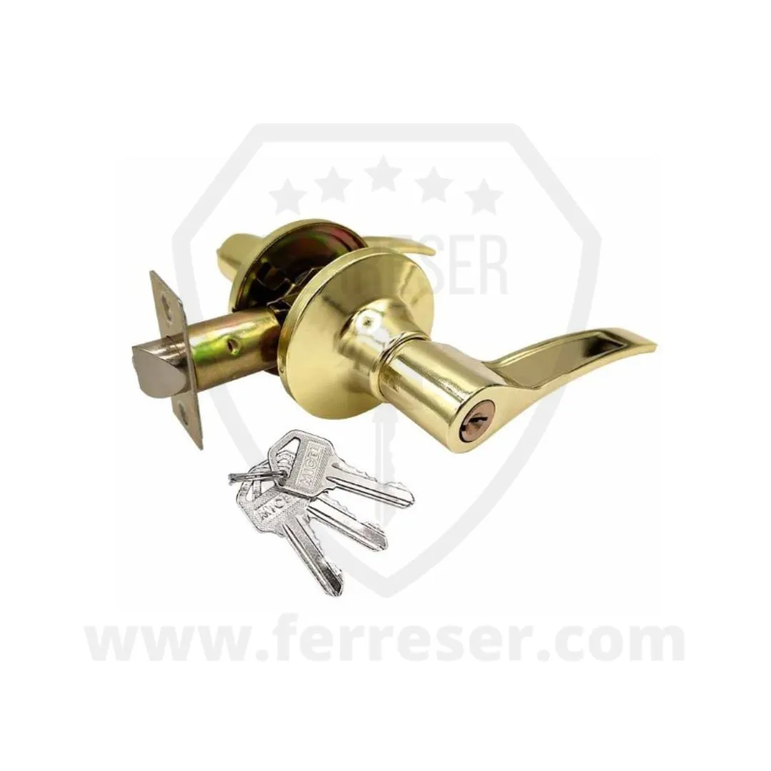 Manilla entrada llave. Color latonado. Mano derecha