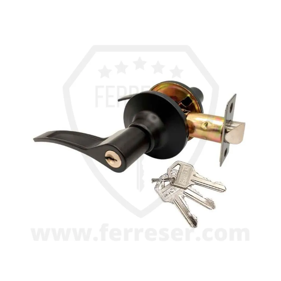 Manilla entrada llave. Colore negro. Mano izquierda