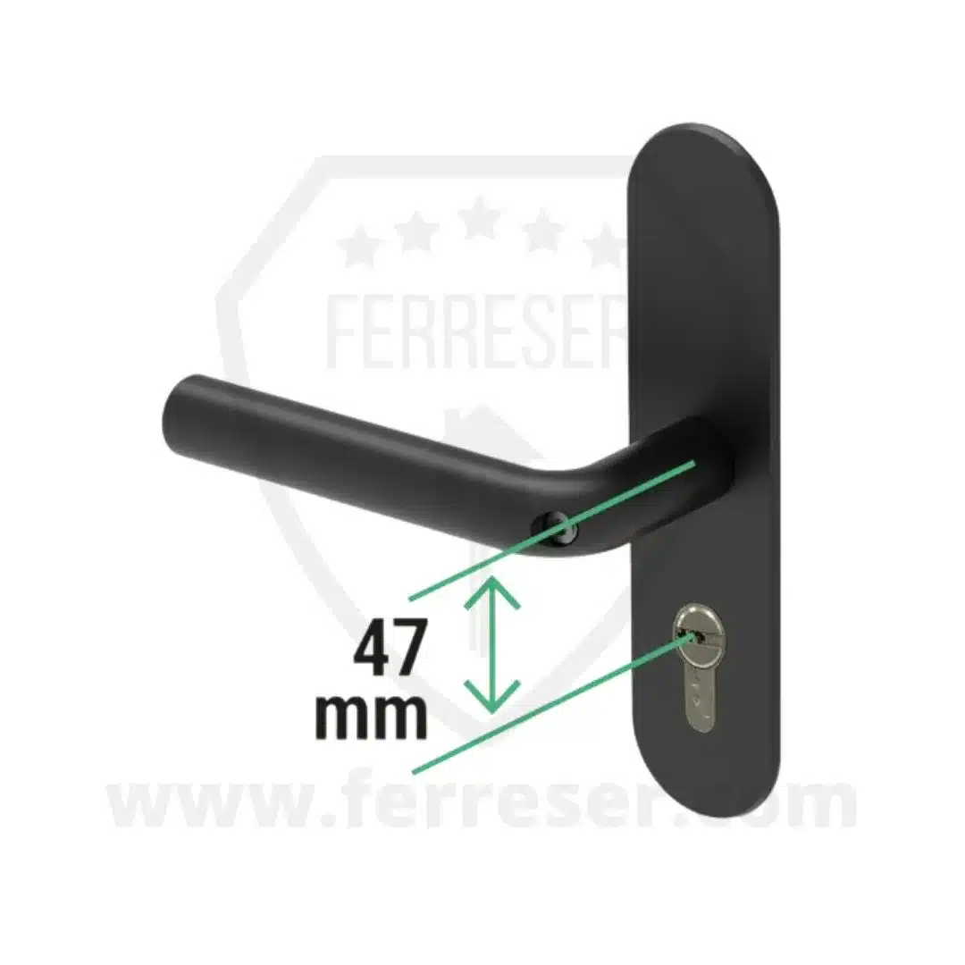 Manilla Cerrojo Arregui Duplex. 47mm entre ejes.